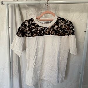 Rebecca Minkoff New Floral Patterned White T-Shirt